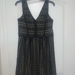 Black dress with nude underlay. Beautiful & comfortable. Perfect for a wedding!